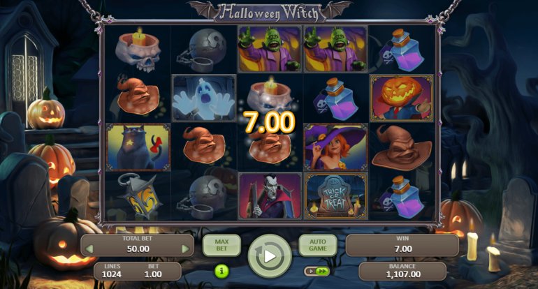 игровой автомат Ведьма Хэллоуина
